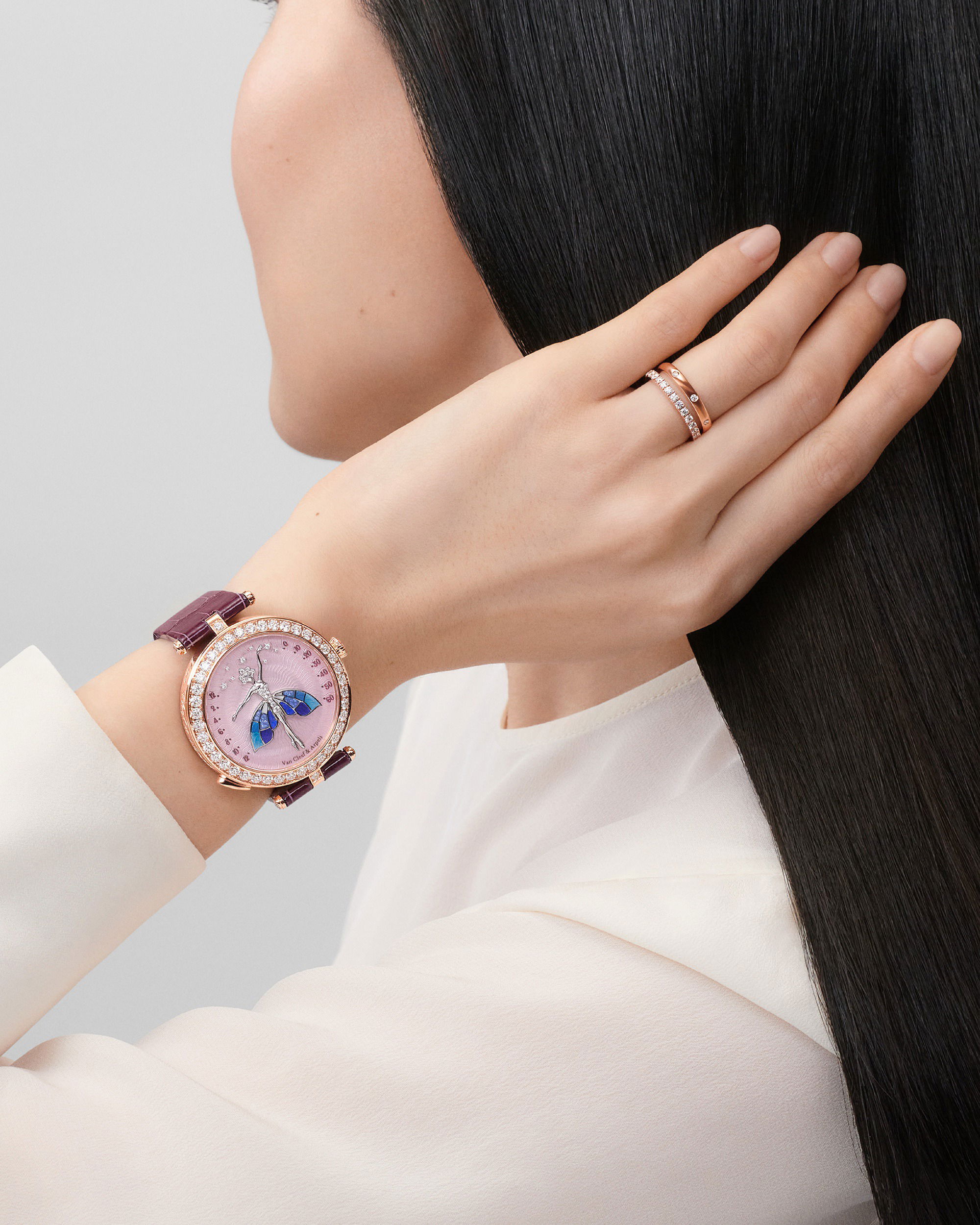 Van Cleef & Arpels Lady Arpels Ballerine Enchantée Rose Gold Watch - View 3