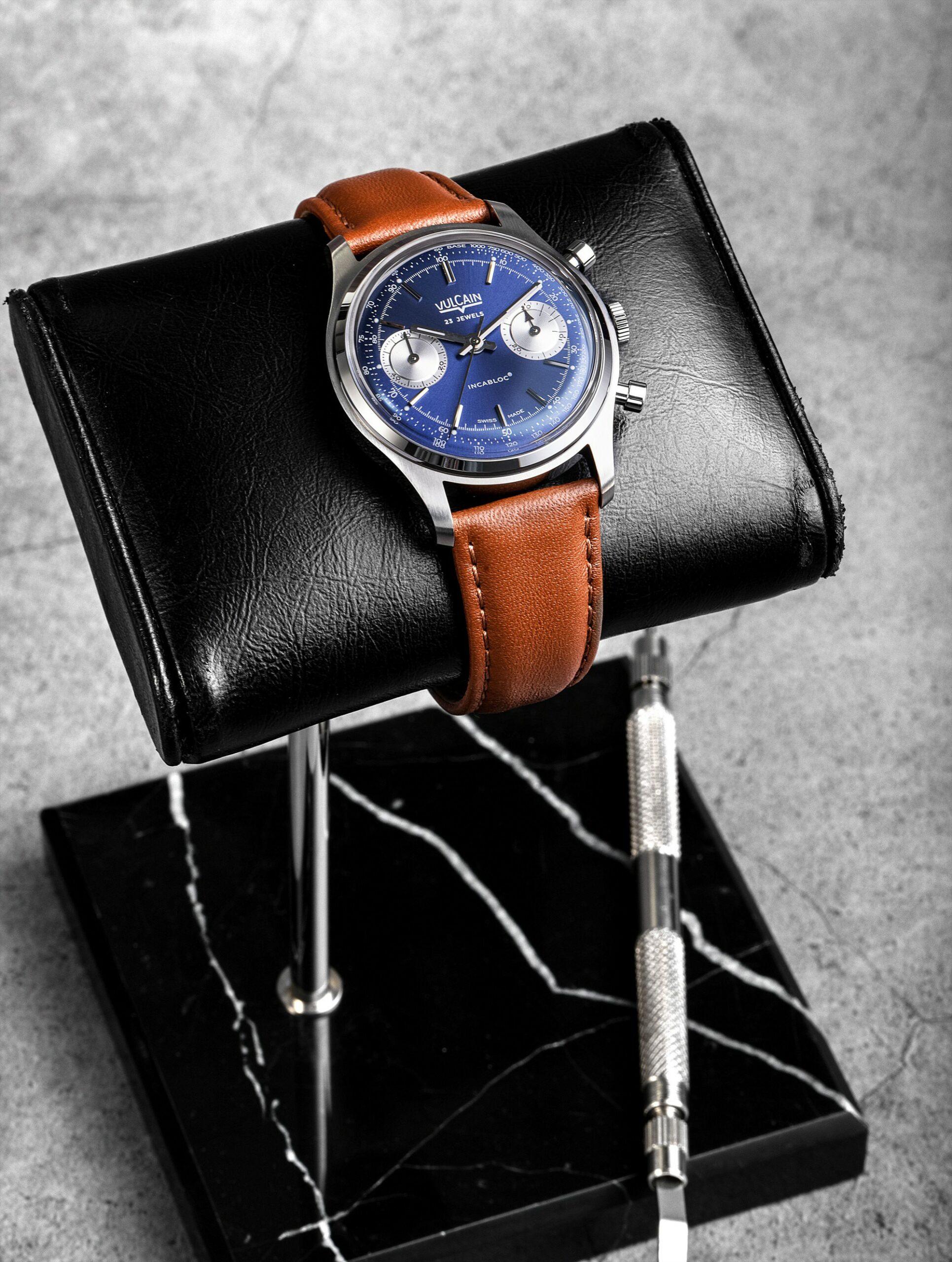 Vulcain Chronograph 1970’s Blue - View 3