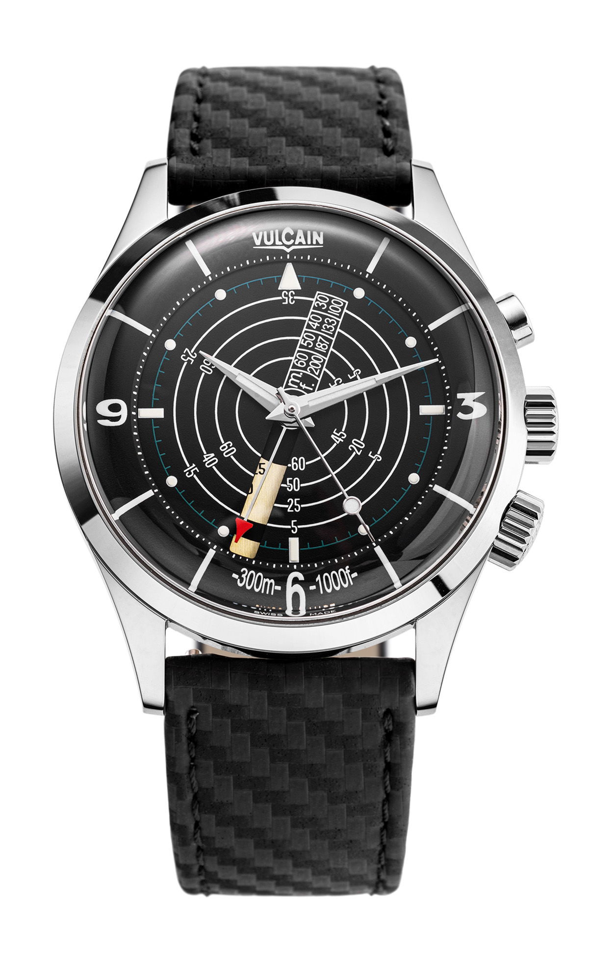 Vulcain Nautical Black White Luminova watch